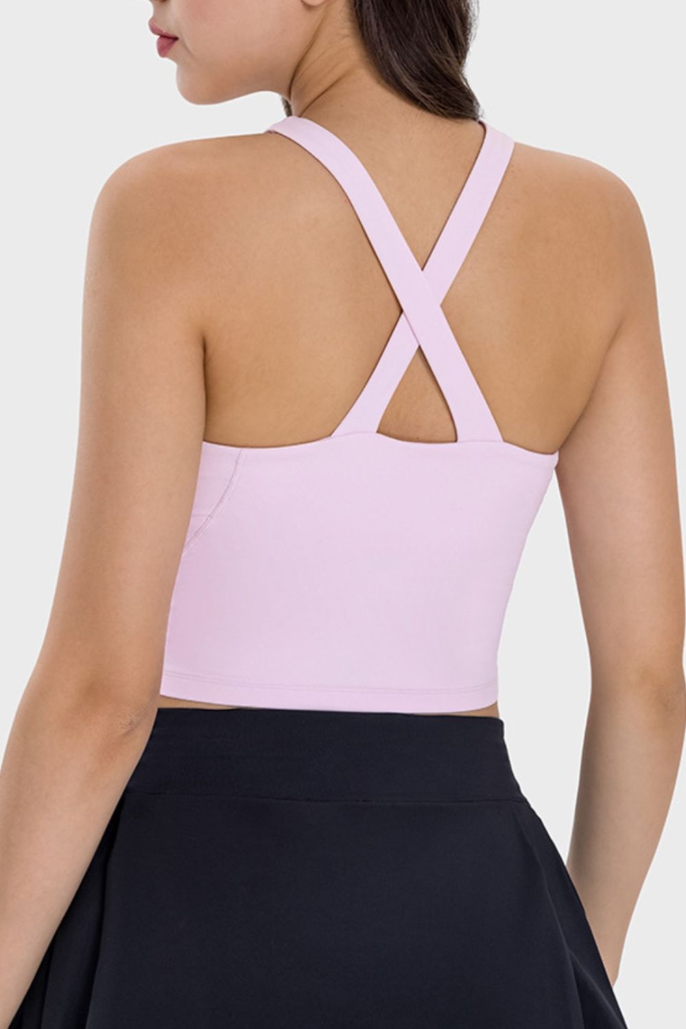 Crisscross Grecian Neck Active Cami