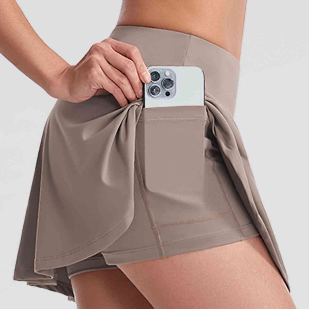 Wide Waistband Sports Skort