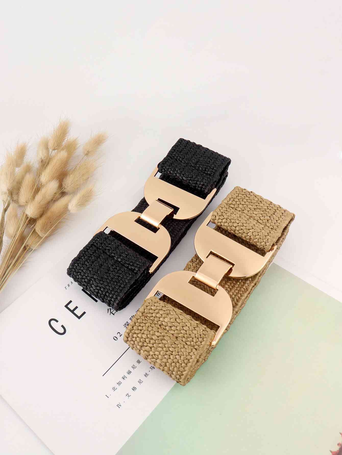 Alloy Buckle Elastic Belt